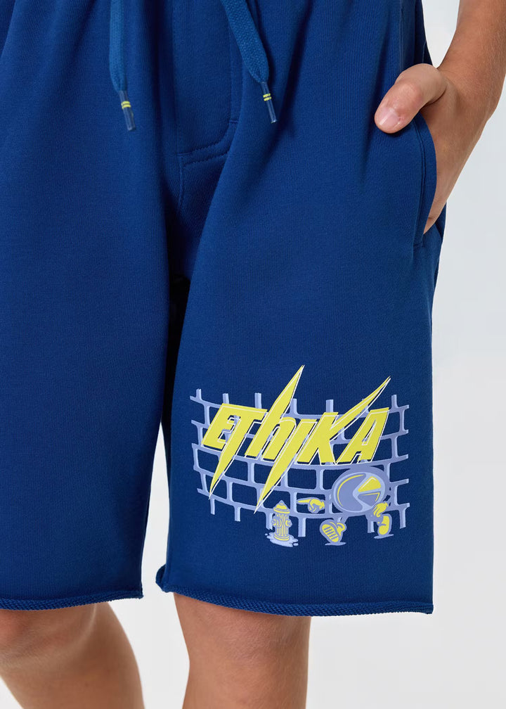 Boys Bolt Camo Raw Edge Short