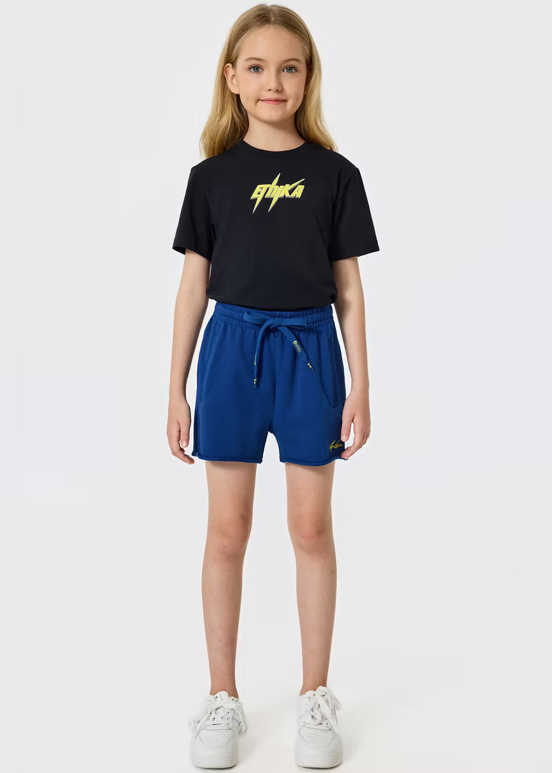 Girls Bolt Royal Raw Edge Short