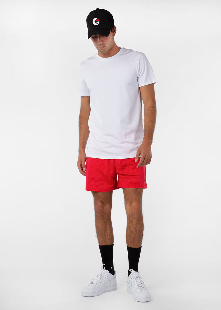 Mens Basketball Short Red 5"