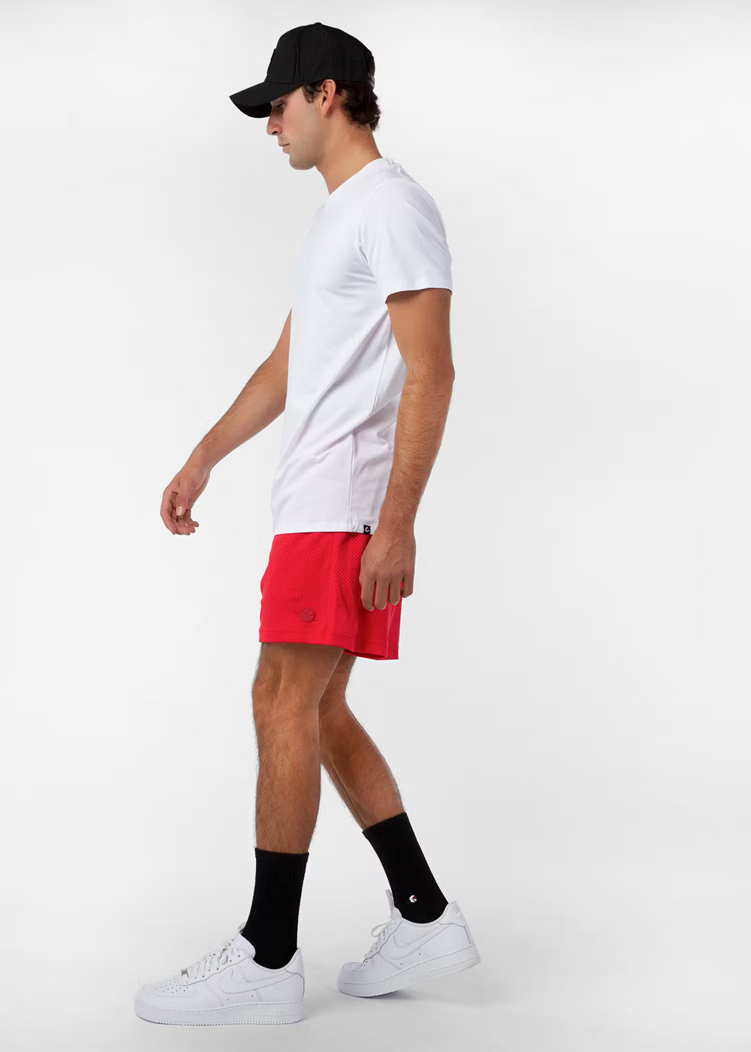 Mens Basketball Short Red 5"