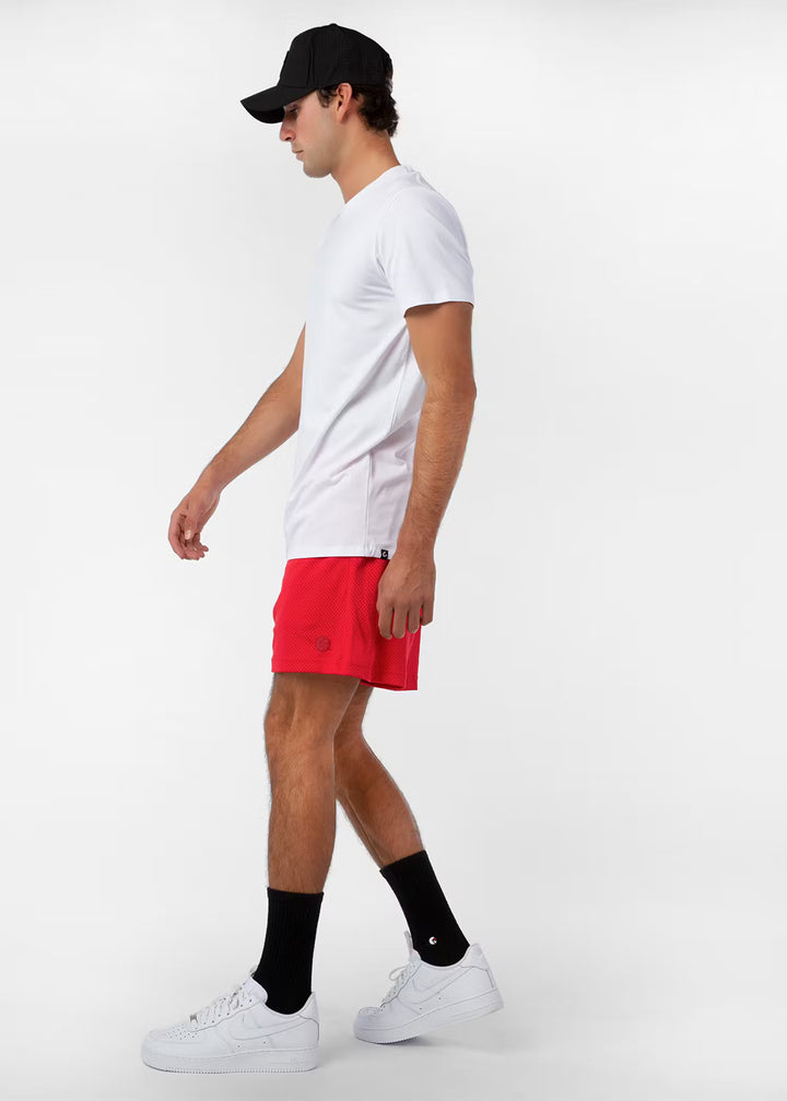 Mens Basketball Short Red 5"