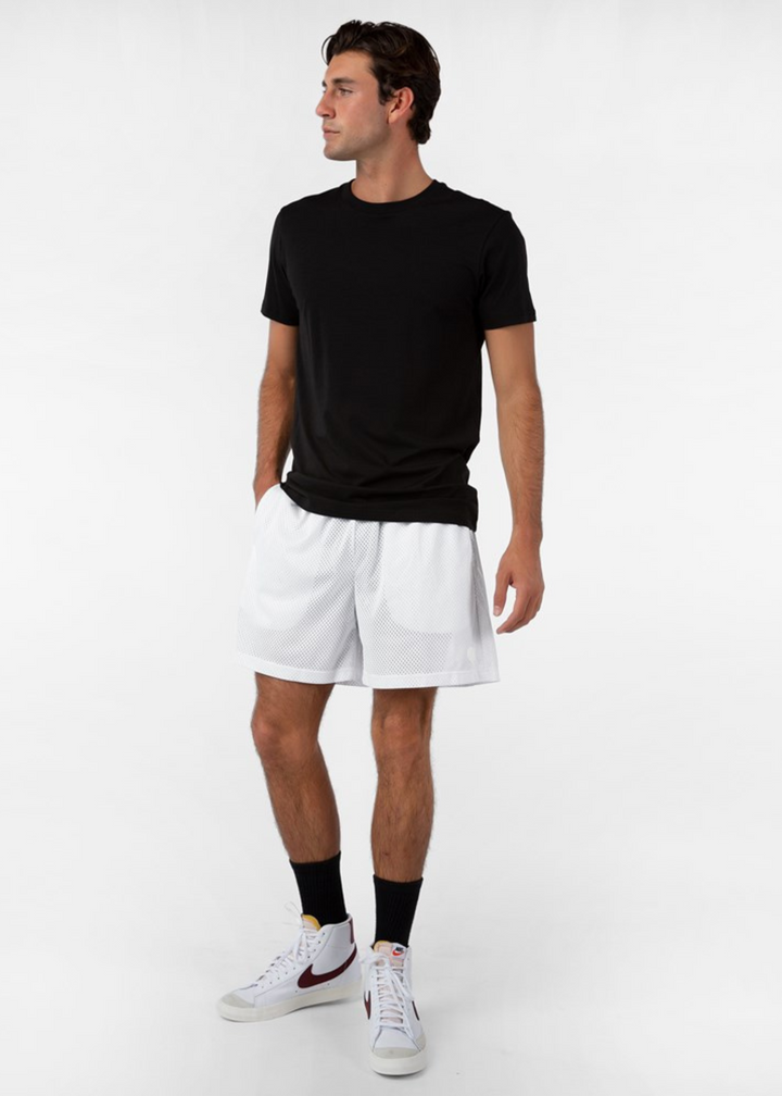 Mens Basketball Short White