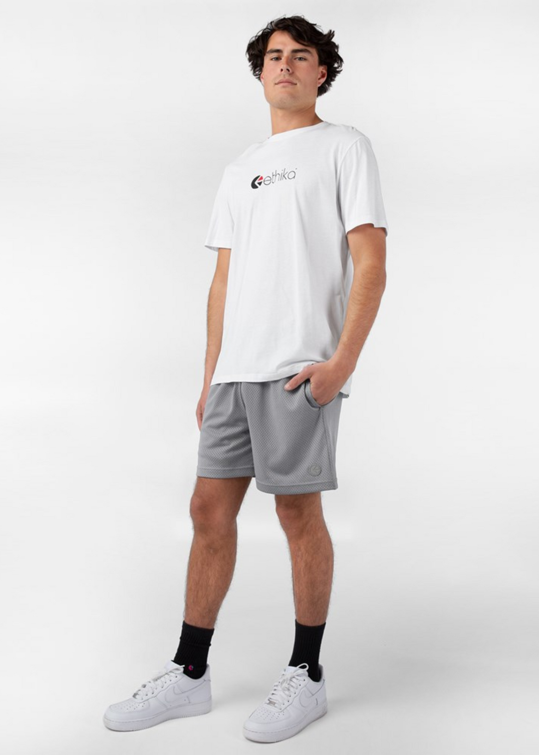 Mens Basketball Short Grey