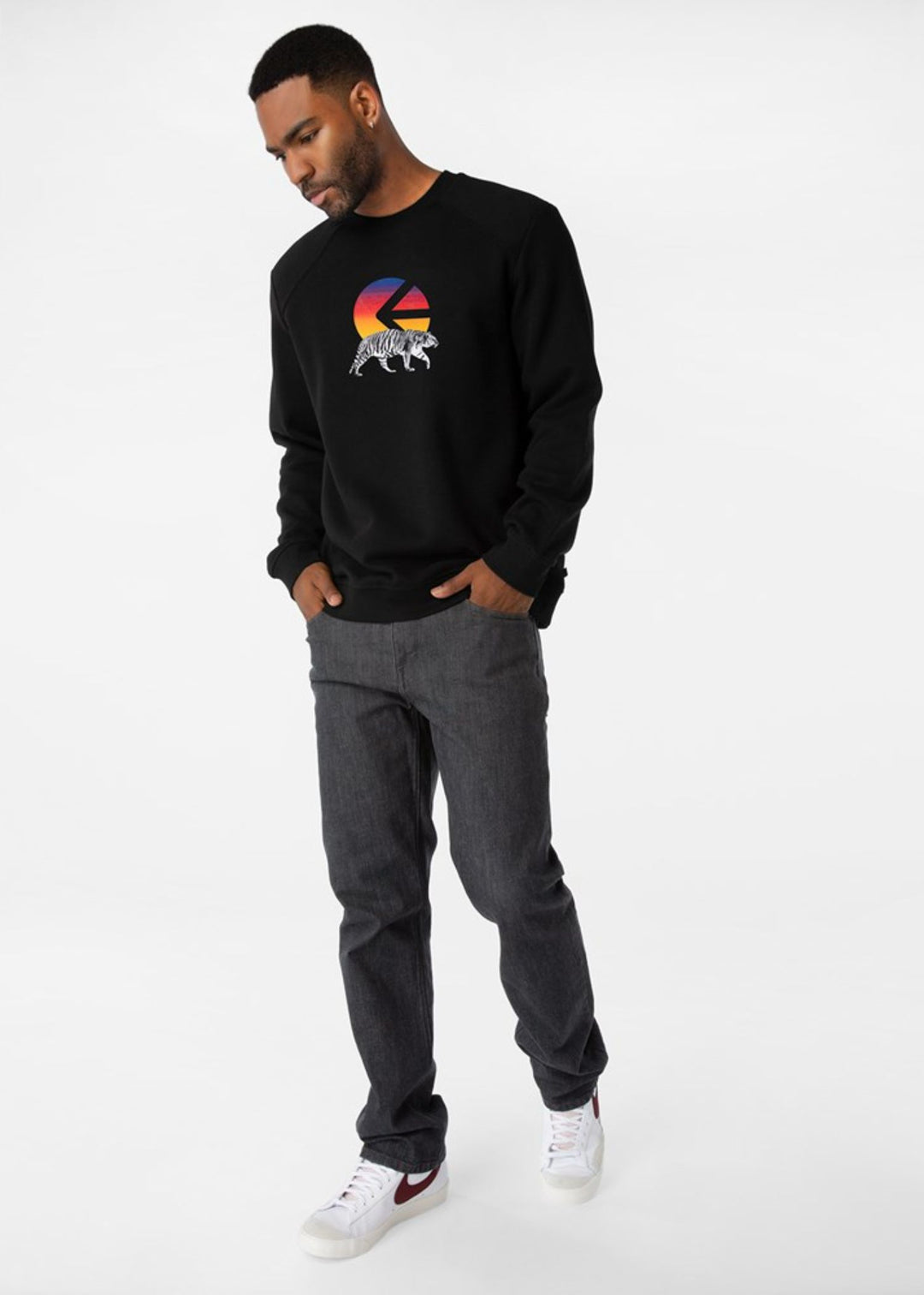 Mens I Of The Tiger Crew Neck Fleece - Black