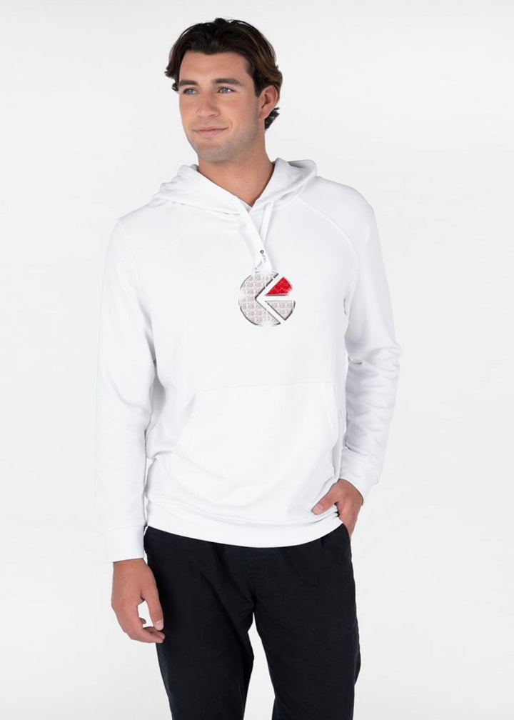 Mens Familie Trophy Pullover Hoodie - White