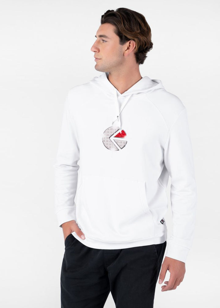 Mens Familie Trophy Pullover Hoodie - White