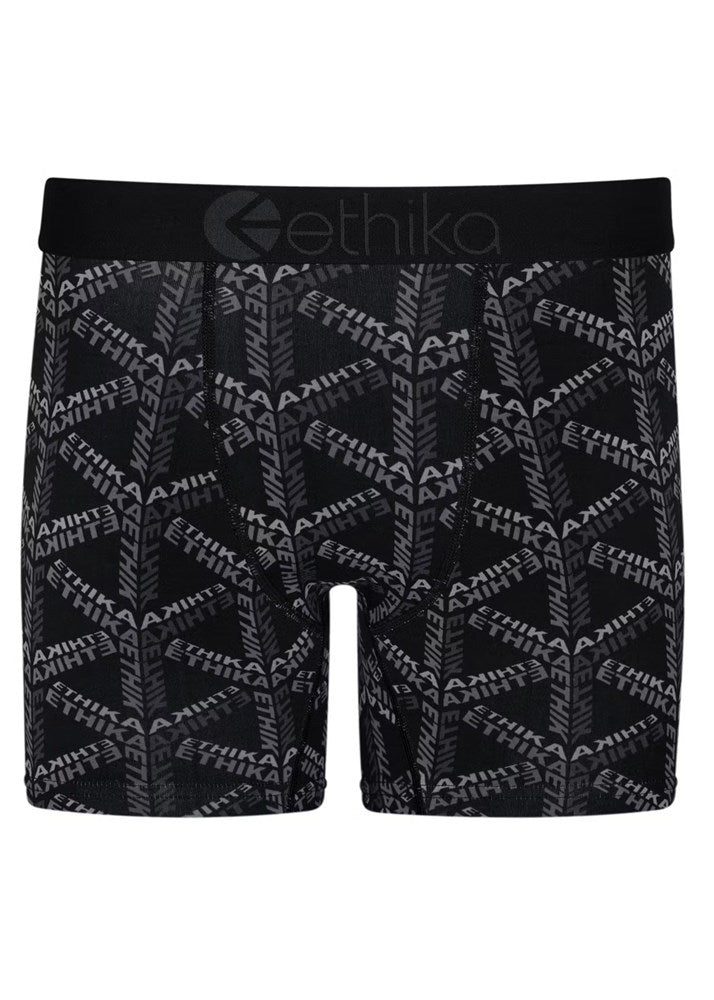 Ethika Men's Alternate Boxer Briefs - Modal Blend Black Solids, Button Fly Comfort Fit - View #9