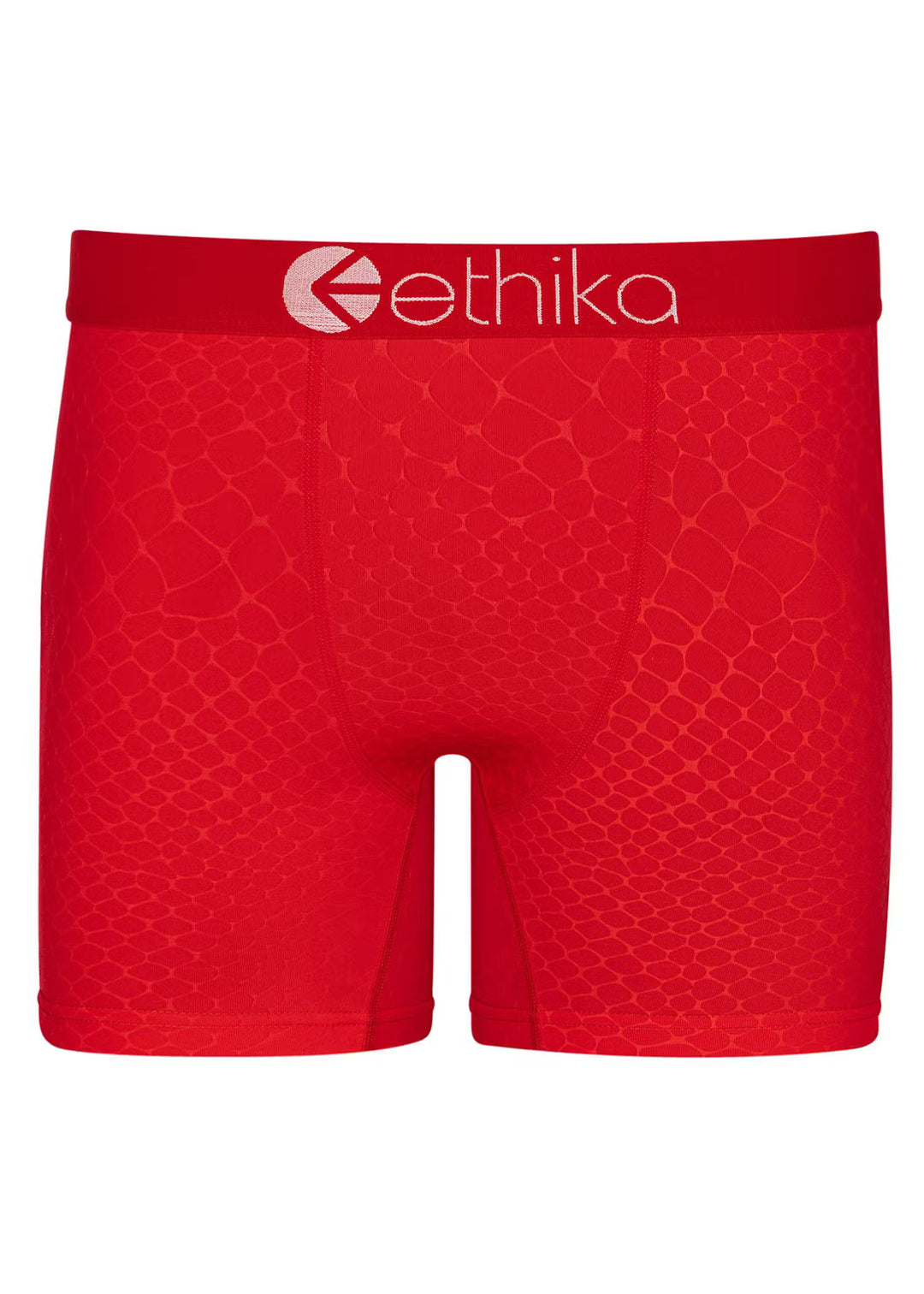 Mens Python Embossed Red Mid