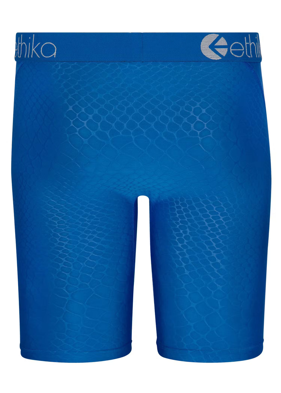 Mens Python Embossed Blue Staple