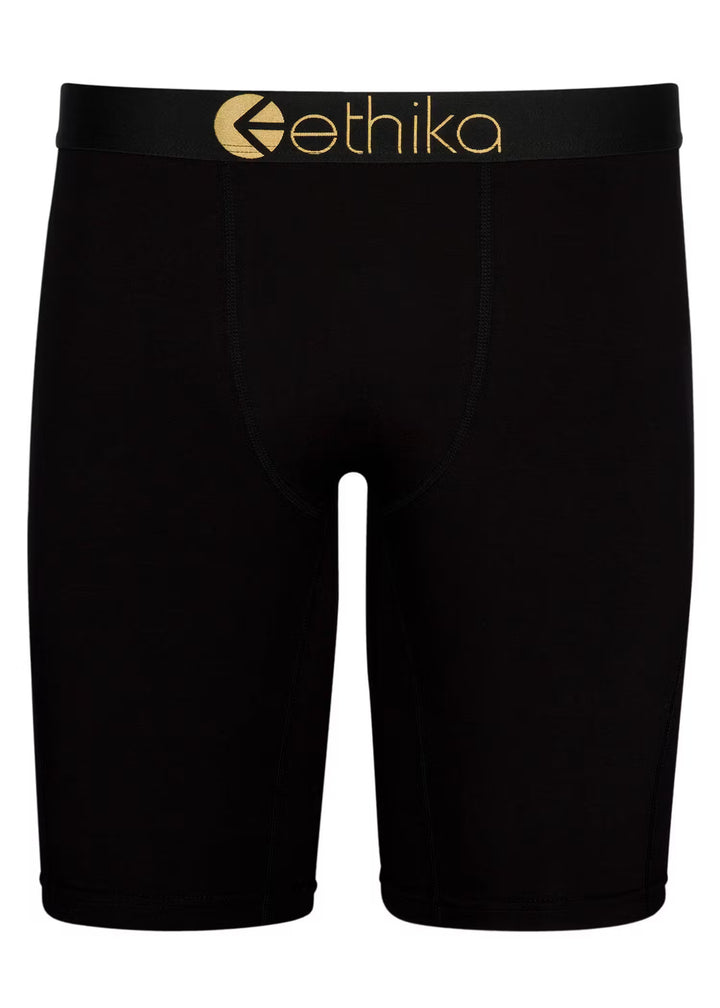 Mens Modal Black Gold Lurex Staple