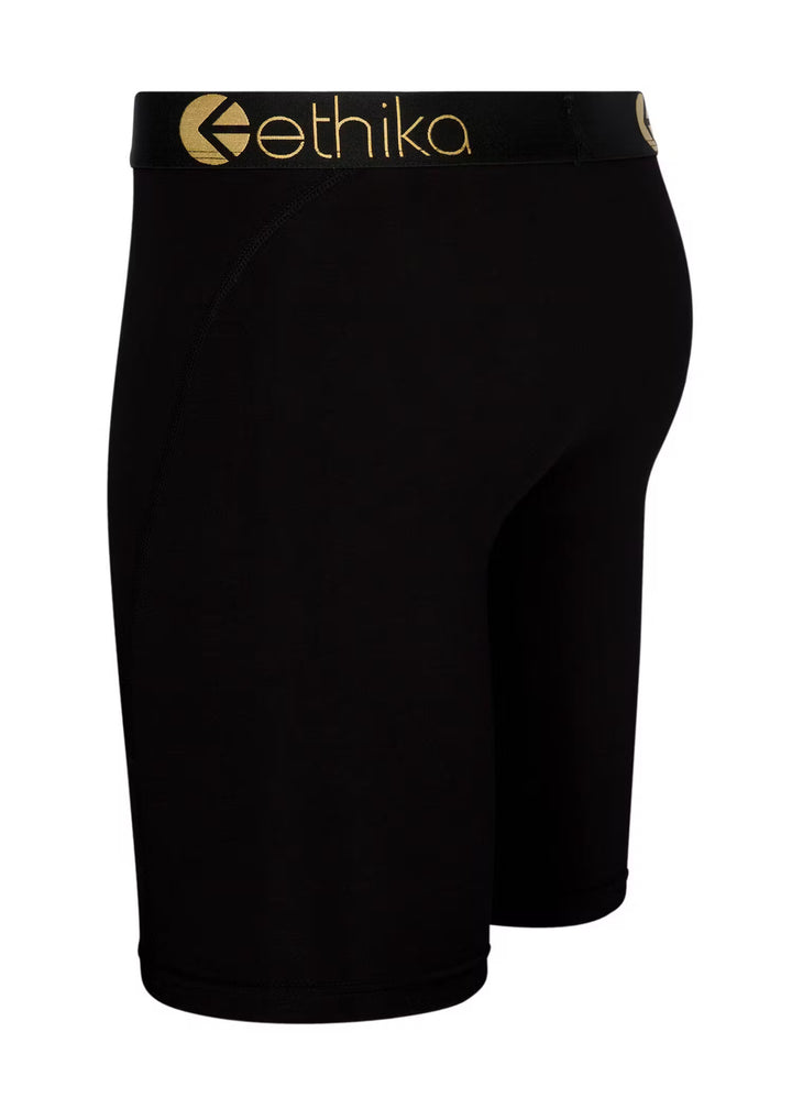 Mens Modal Black Gold Lurex Staple