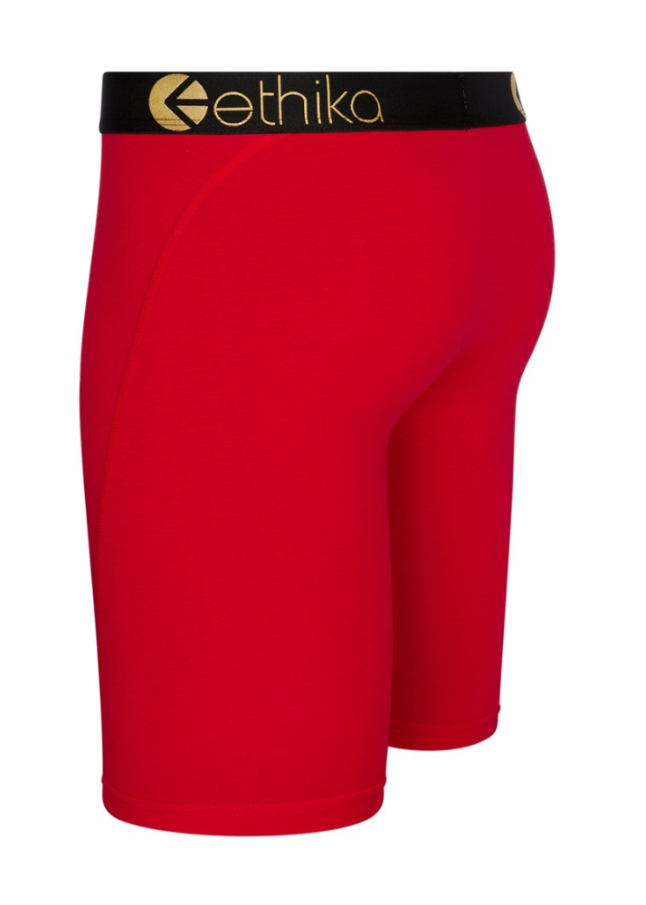 Mens Modal Red Gold Metallic Staple