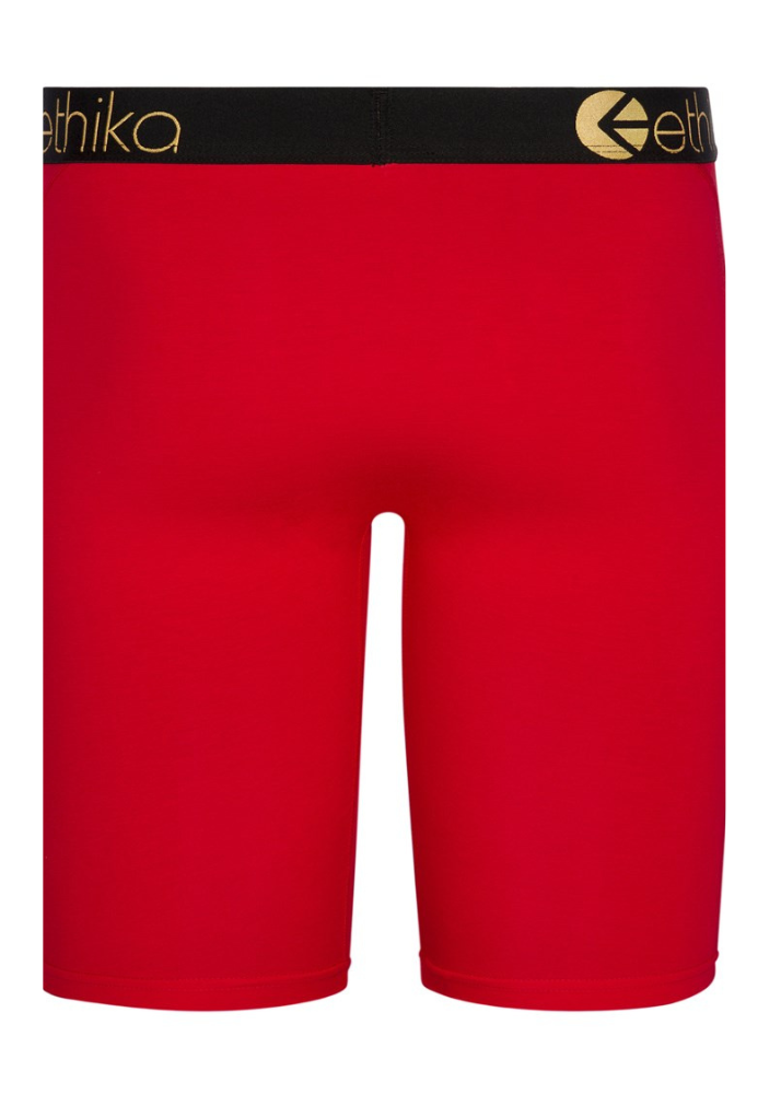 Mens Modal Red Gold Metallic Staple