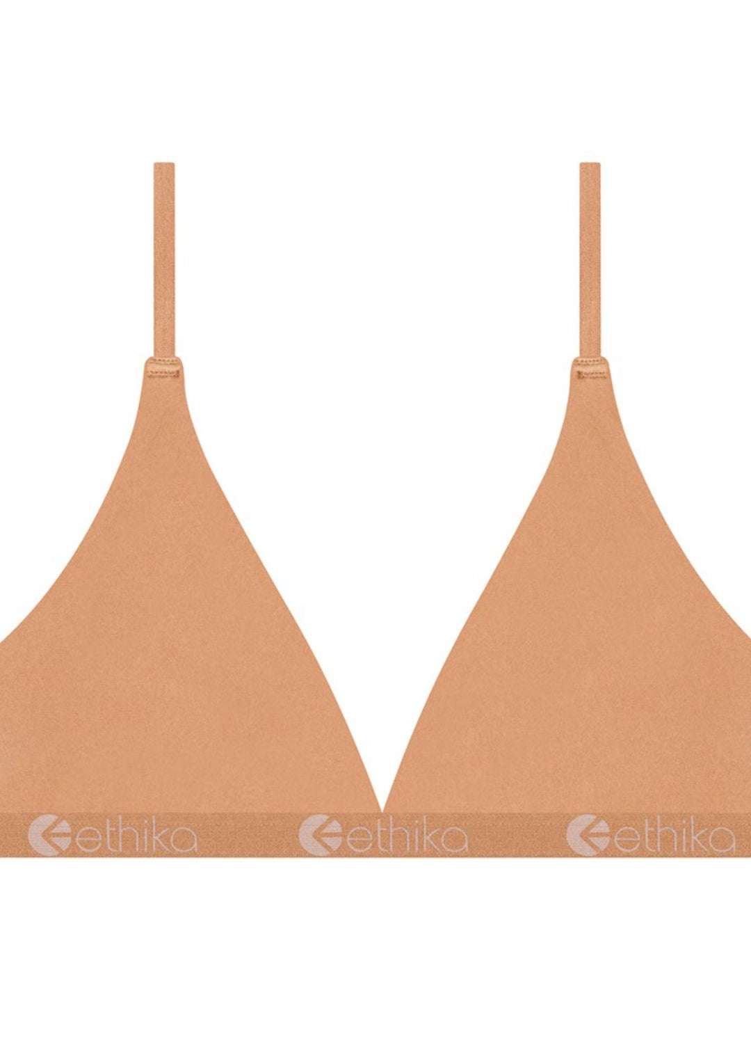 Womens Toffee Seamless Triangle Bra