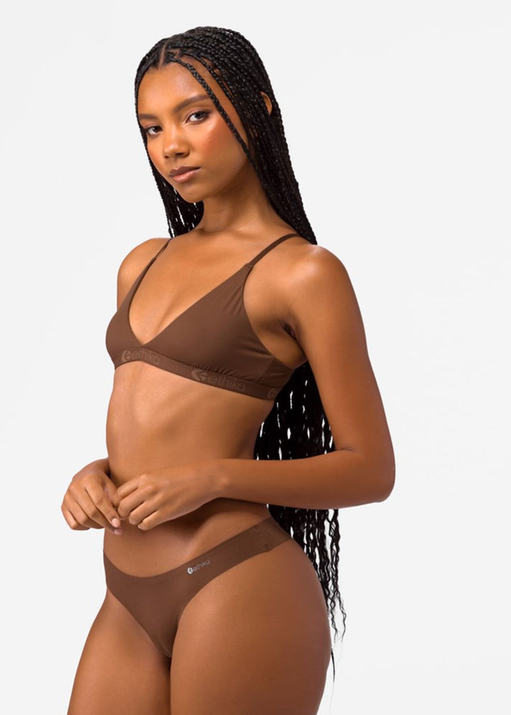 Womens Truffle Seamless Triangle Bra