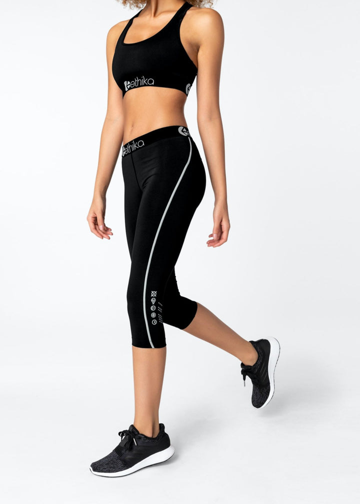 Womens Subzero Black 3/4 Tights