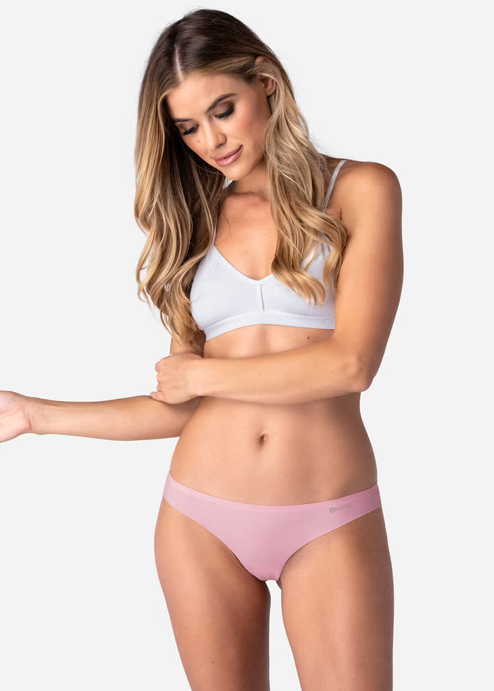 Womens Candy Pink Seamless Thong