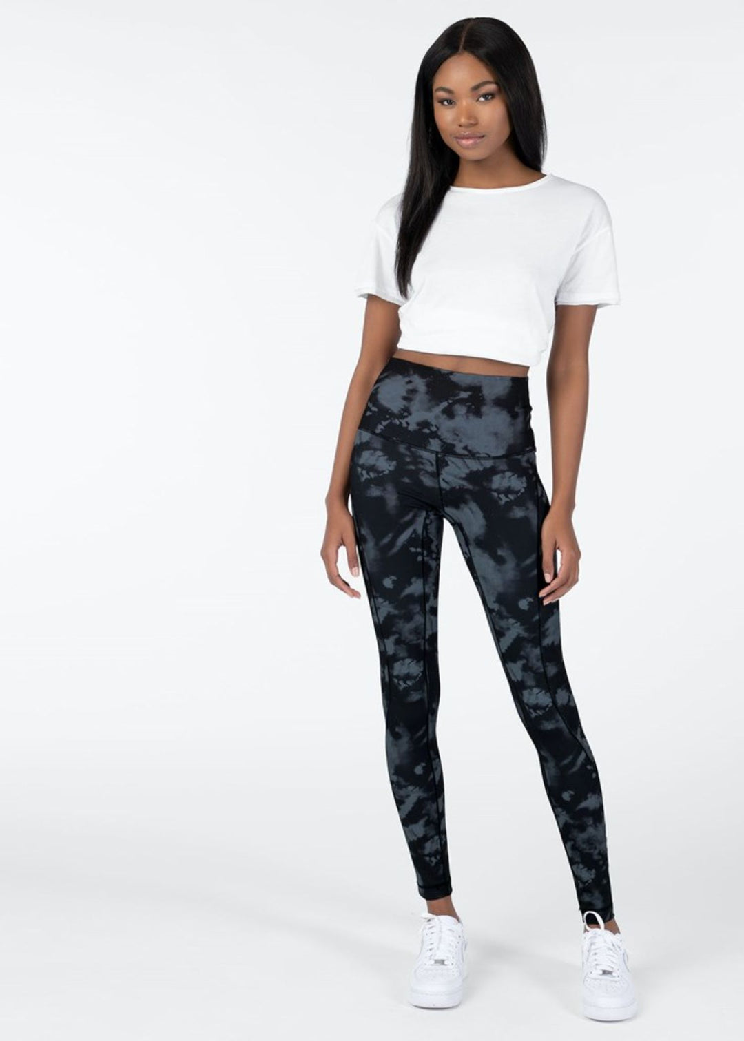 Womens High Waisted Tight Smoke Dye