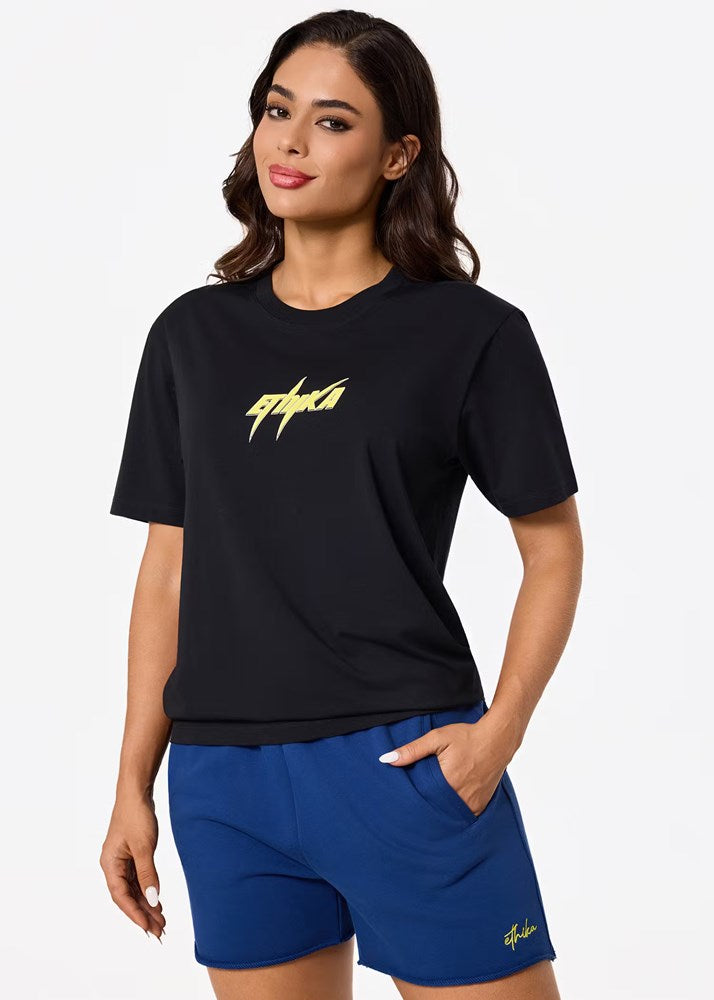 Womens Bolt Midnight Fitted Crew Tee