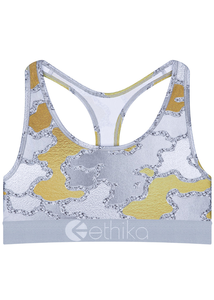 Womens Camo Bling Sports Bra