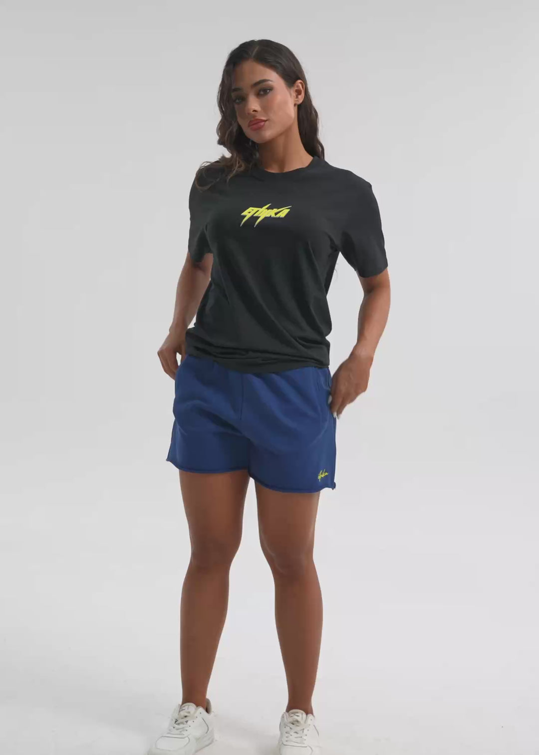 Womens Bolt Midnight Fitted Crew Tee