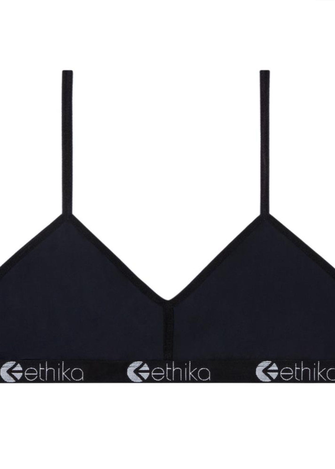 Womens Black Nylon Bralette