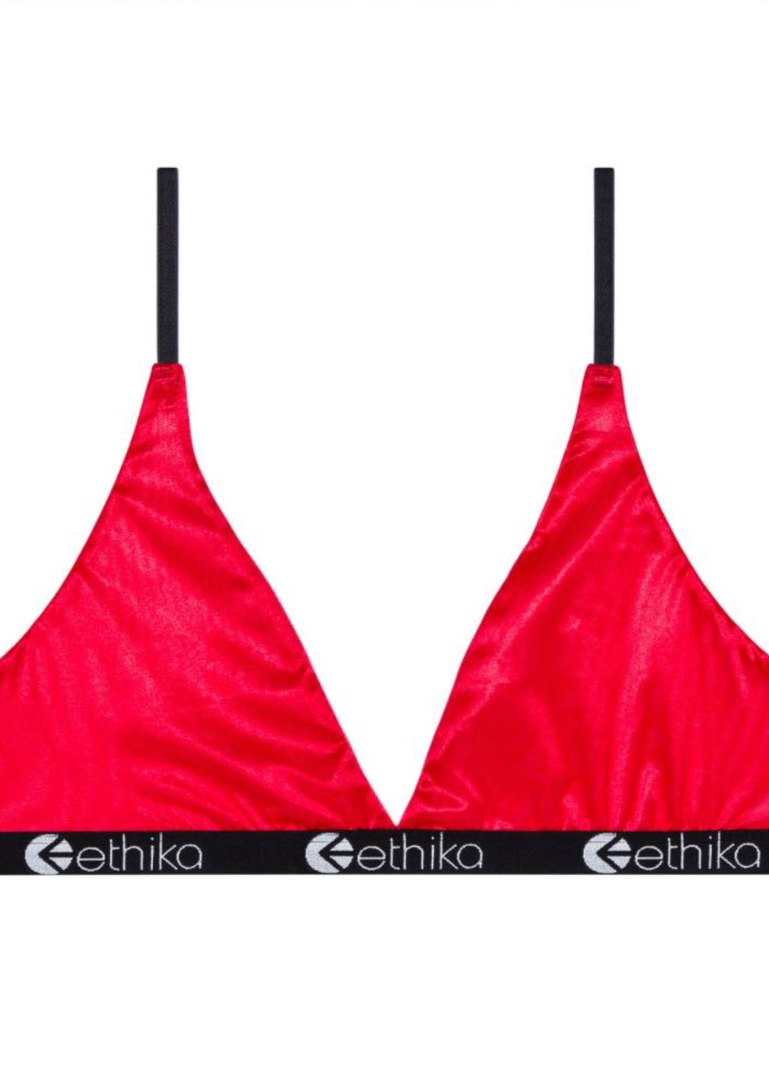 Womens Red Sheer Triangle Bra