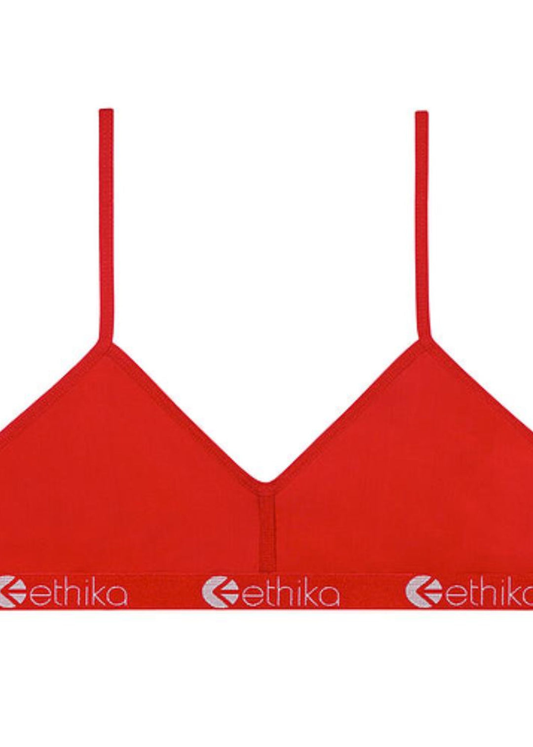 Womens Red Nylon Bralette