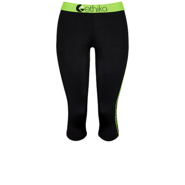 Womens Subzero Green/Black 3/4 Tights