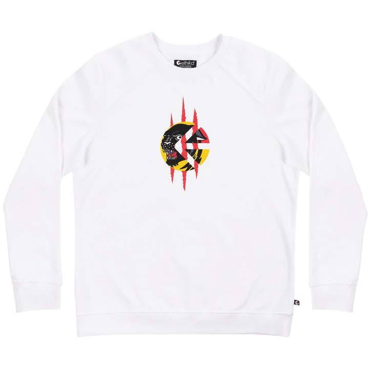 Mens Quick Strike Crew Neck Fleece - White