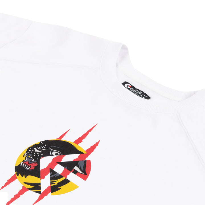 Mens Quick Strike Crew Neck Fleece - White