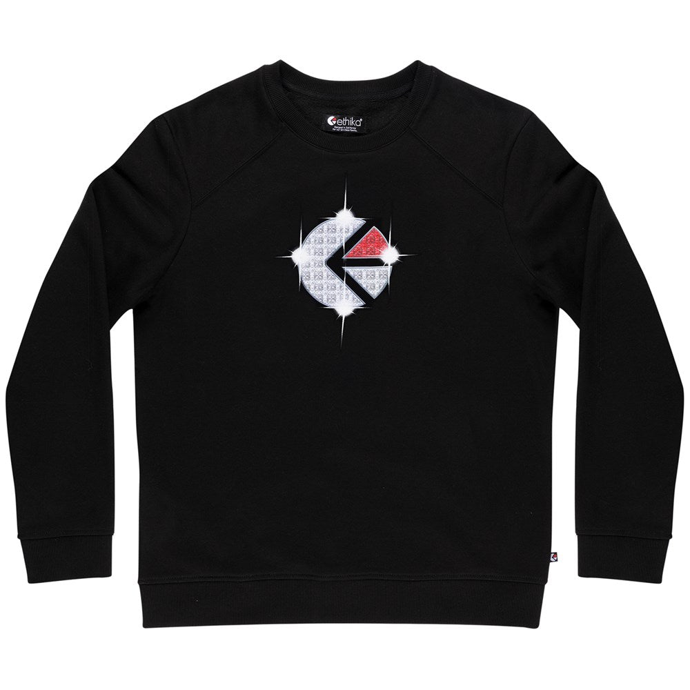 Mens Familie Trophy Crew Neck Fleece - Black