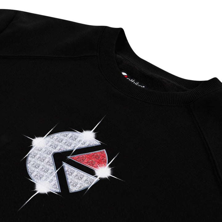 Mens Familie Trophy Crew Neck Fleece - Black