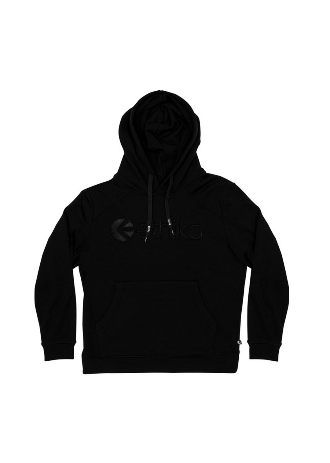 Boys Pullover Embroidered Hoodie Black