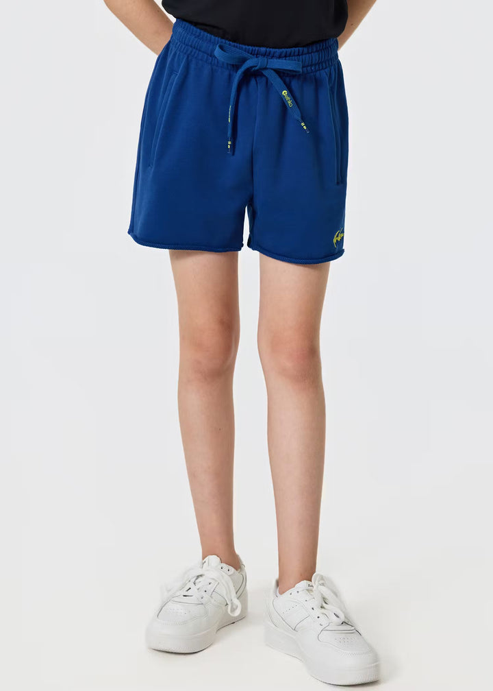 Girls Bolt Royal Raw Edge Short