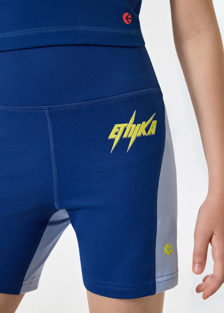 Girls Bolt Camo Biker Short