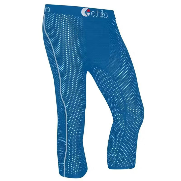 Mens Flow Blue 3/4 Tight