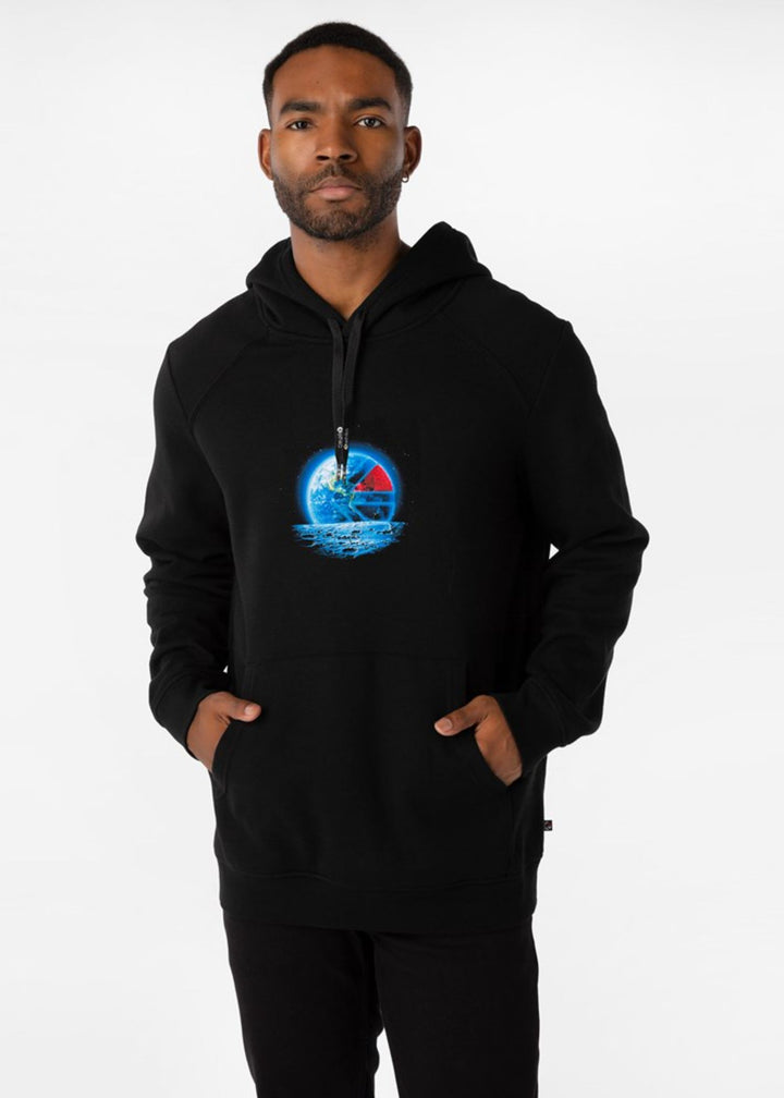 Mens Pullover Hoodie - The World Is Yours Black