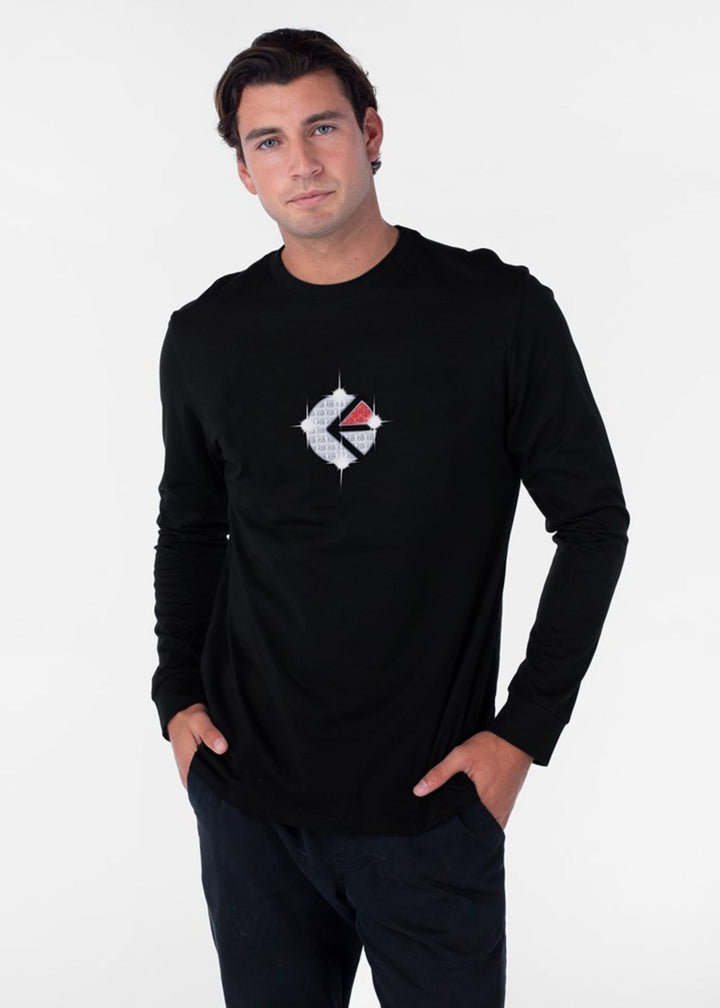 Mens Familie Trophy Longsleeve Tee - Black