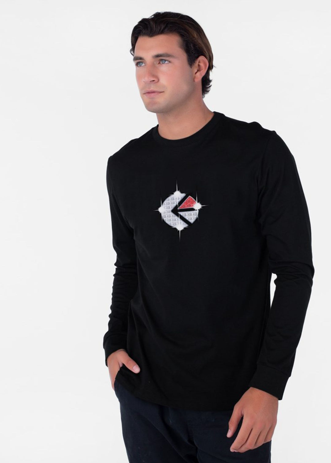 Mens Familie Trophy Longsleeve Tee - Black