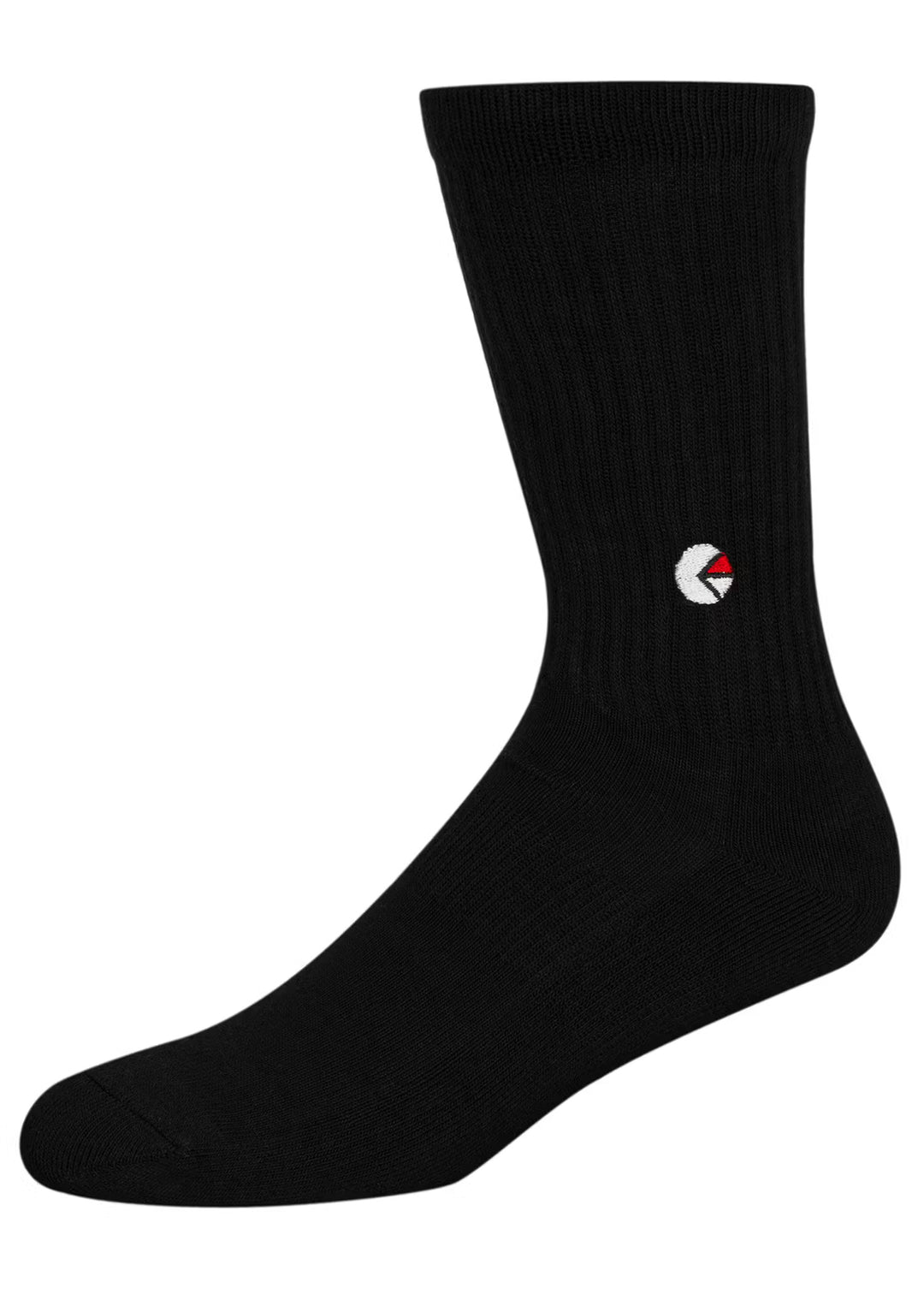 Black Crew Socks - White Logo