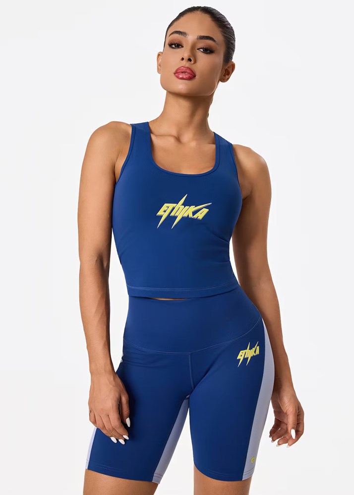 Womens Bolt Royal Long Line Bra