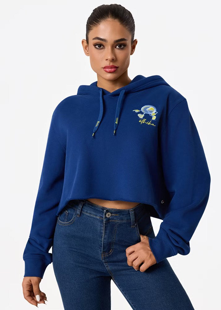 Womens Walk This Way Crop Hoodie