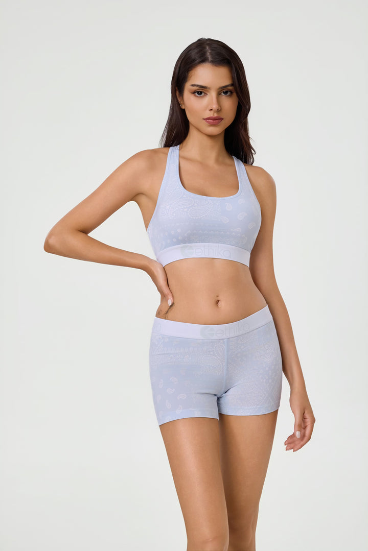 Womens Ice Paisley Sports Bra