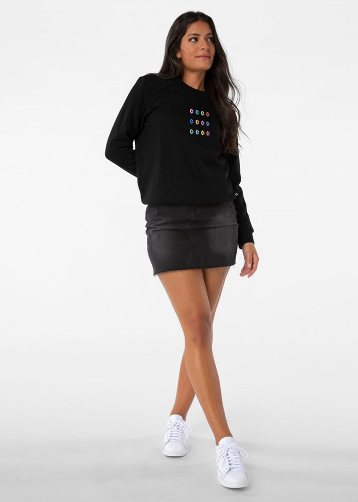 Womens Sweatshirt - Ethika Poetry - Black