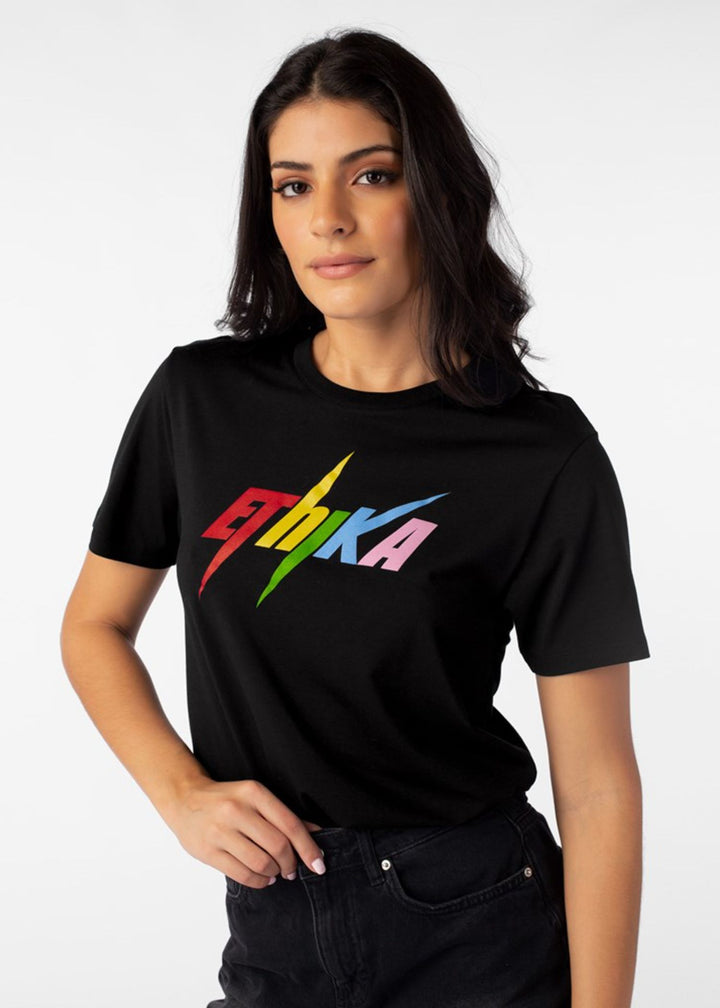 Womens Ethika Bolt Modal Tee - Black