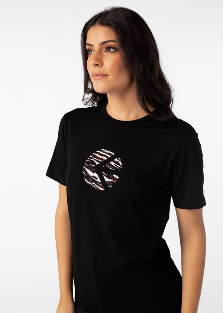 Womens Tiger Paint Icon Modal Tee - Black