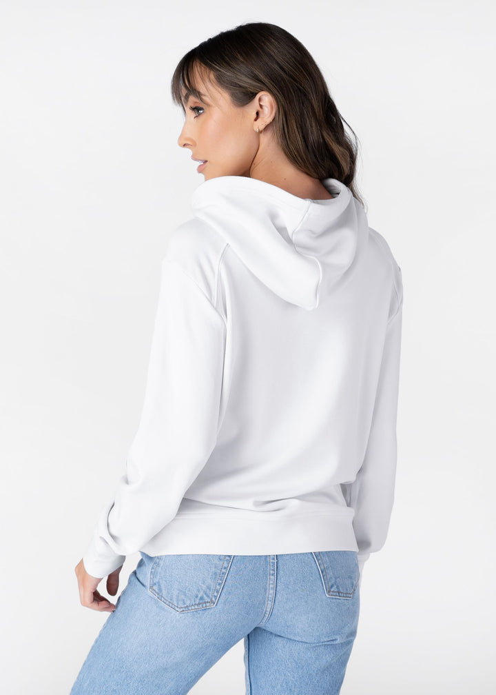 Womens Pullover Hoodie - Quick Strike White