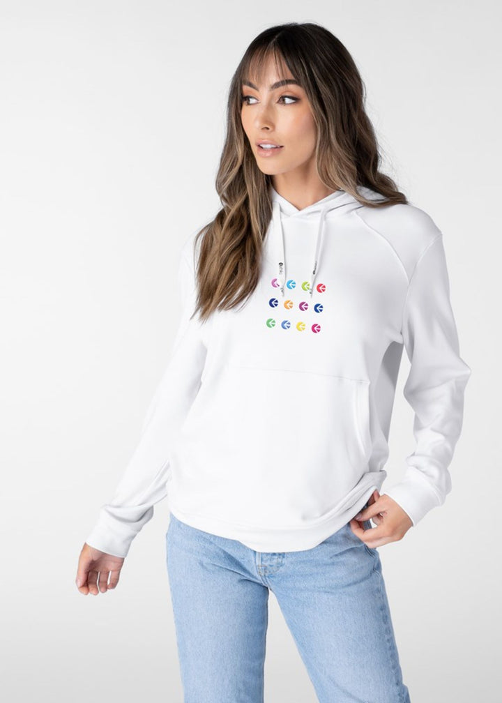 Womens Pullover Hoodie - Ethika Poetry White