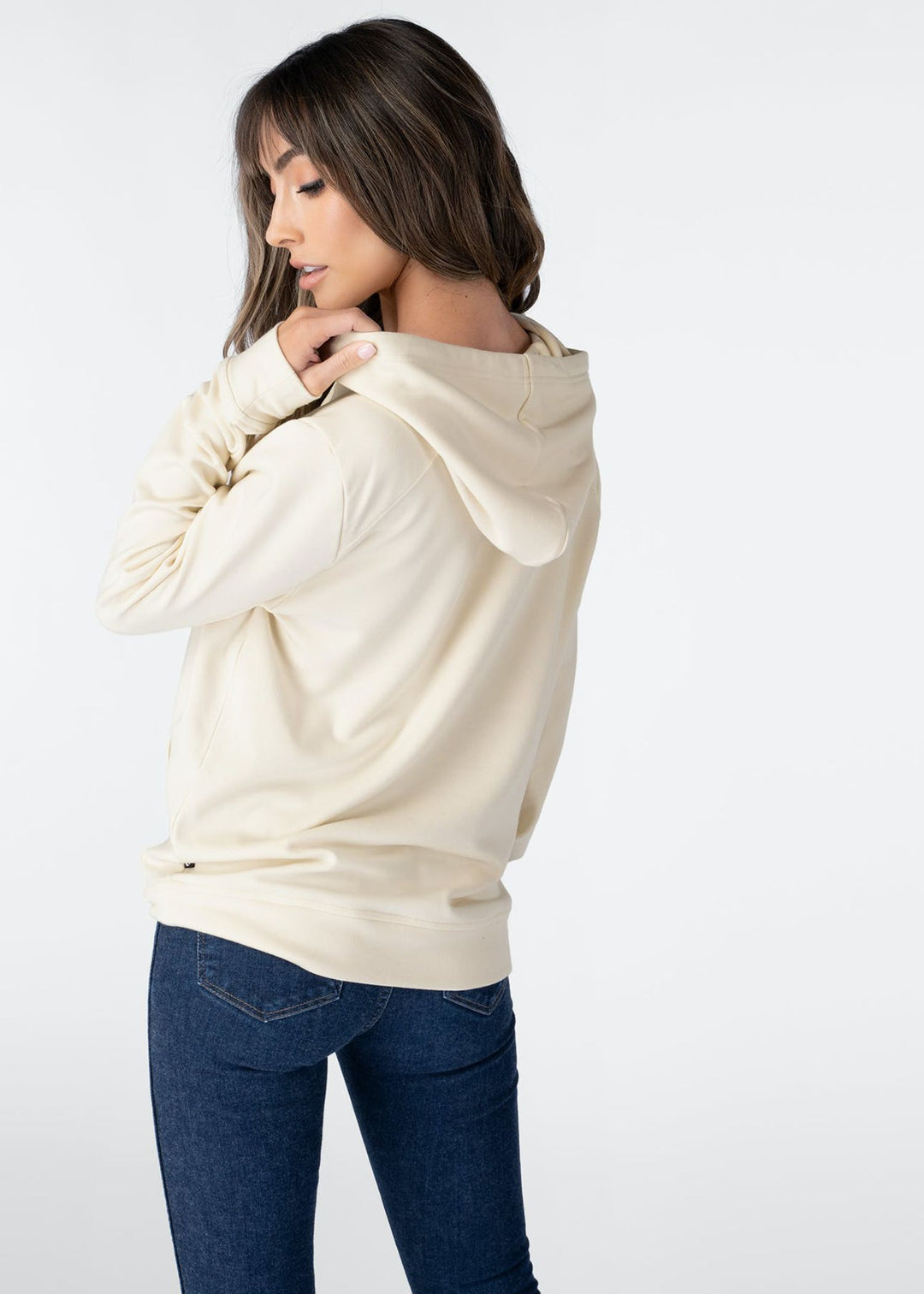 Womens Pullover Hoodie - Cream